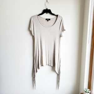 Lulu's Fringe Top in Beige